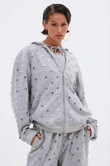 POPPING OFF ZIP UP SWEATSHIRT