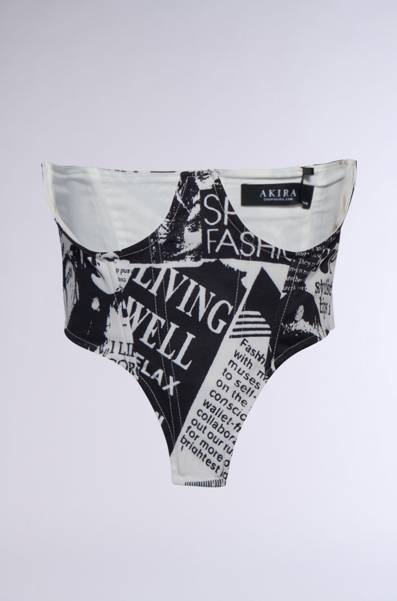 SPREAD THE NEWS SATIN UNDERBUST BELT