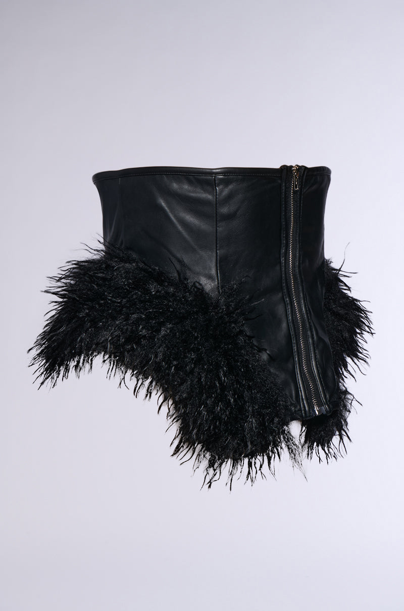 XENON FAUX FUR TRIM BELT