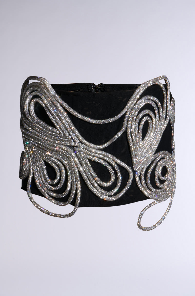 IM A WONDER RHINESTONE STRETCH BELT