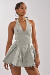 STYLE AND GRADE DENIM MINI DRESS