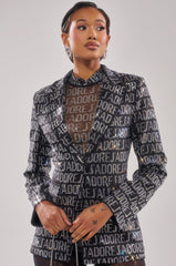 J'ADORE EMBELLISHED BLAZER