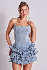 JULIA DENIM MINI DRESS