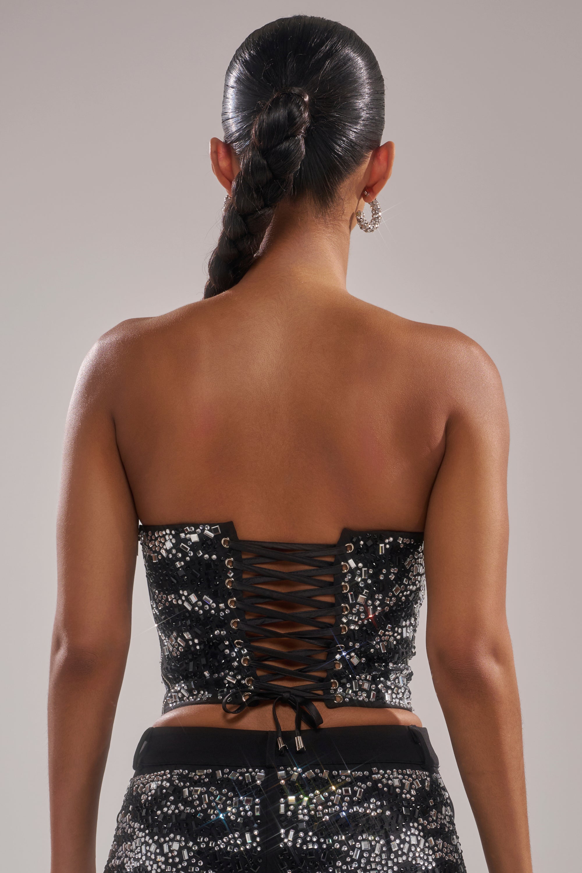 TIME TO CELEBRATE AND DANCE RHINESTONE CORSET