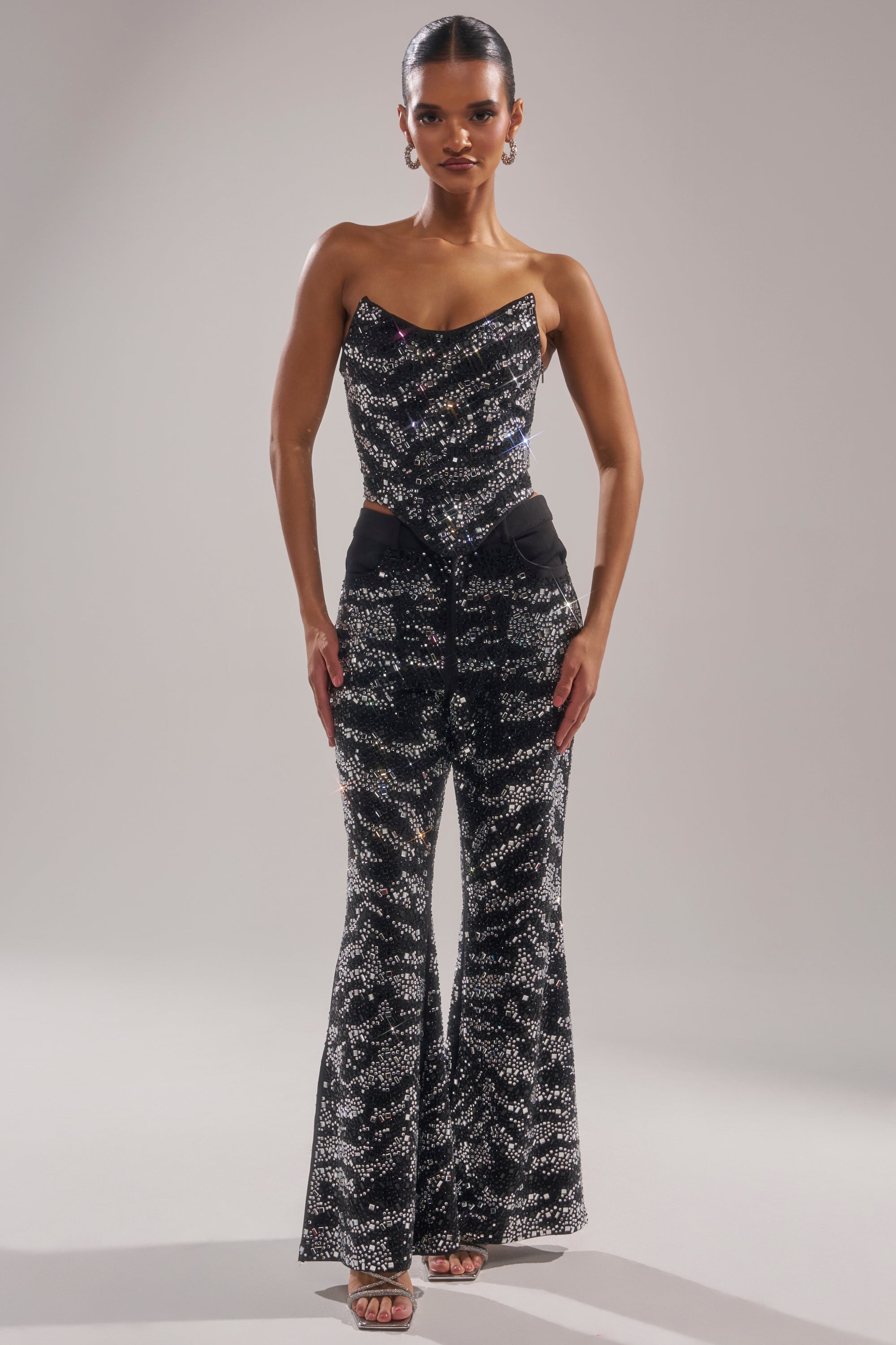 TIME TO CELEBRATE AND DANCE RHINESTONE CORSET