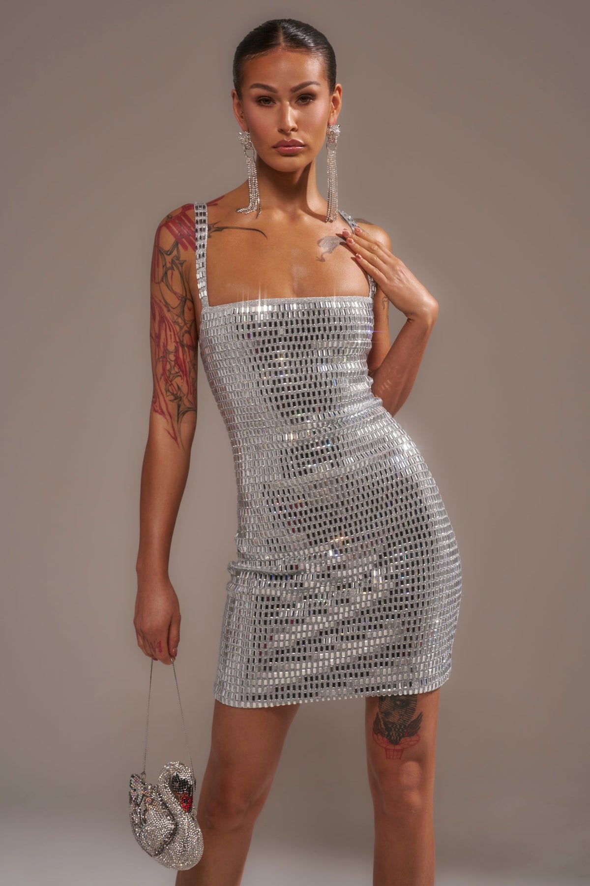 BAILEY RHINESTONE MINI DRESS