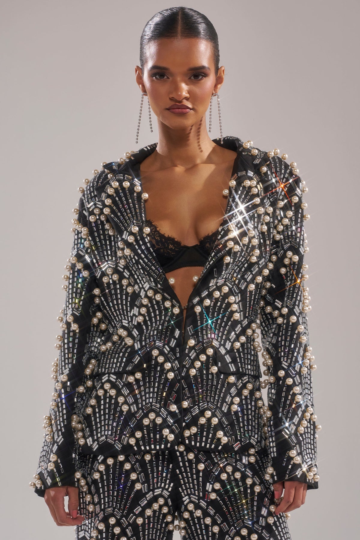 TIMES SQUARE EMBELLISHED BLAZER