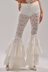 COACHELLA LACE RUFFLE PANTS