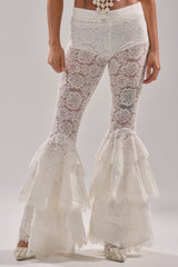 COACHELLA LACE RUFFLE PANTS