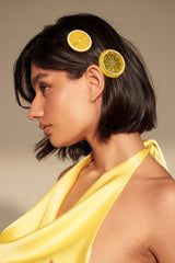 LIFE GIVES YOU LEMONS HAIR CLIP SET