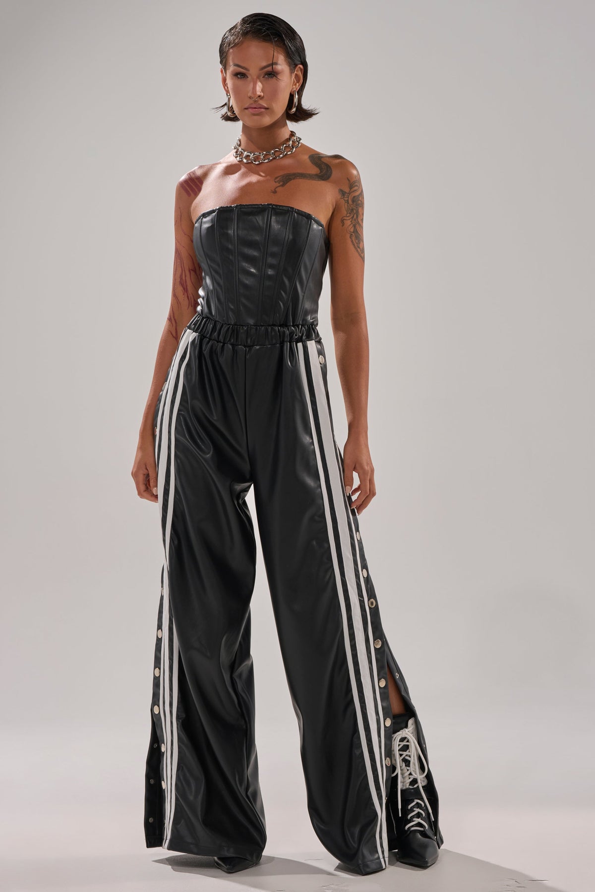 SEE YOU NEXT YEAR PU JUMPSUIT