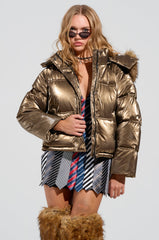 CAPRI FUR TRIM PUFFER