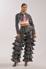 LOOK THIS WAY RUFFLE DENIM PANT