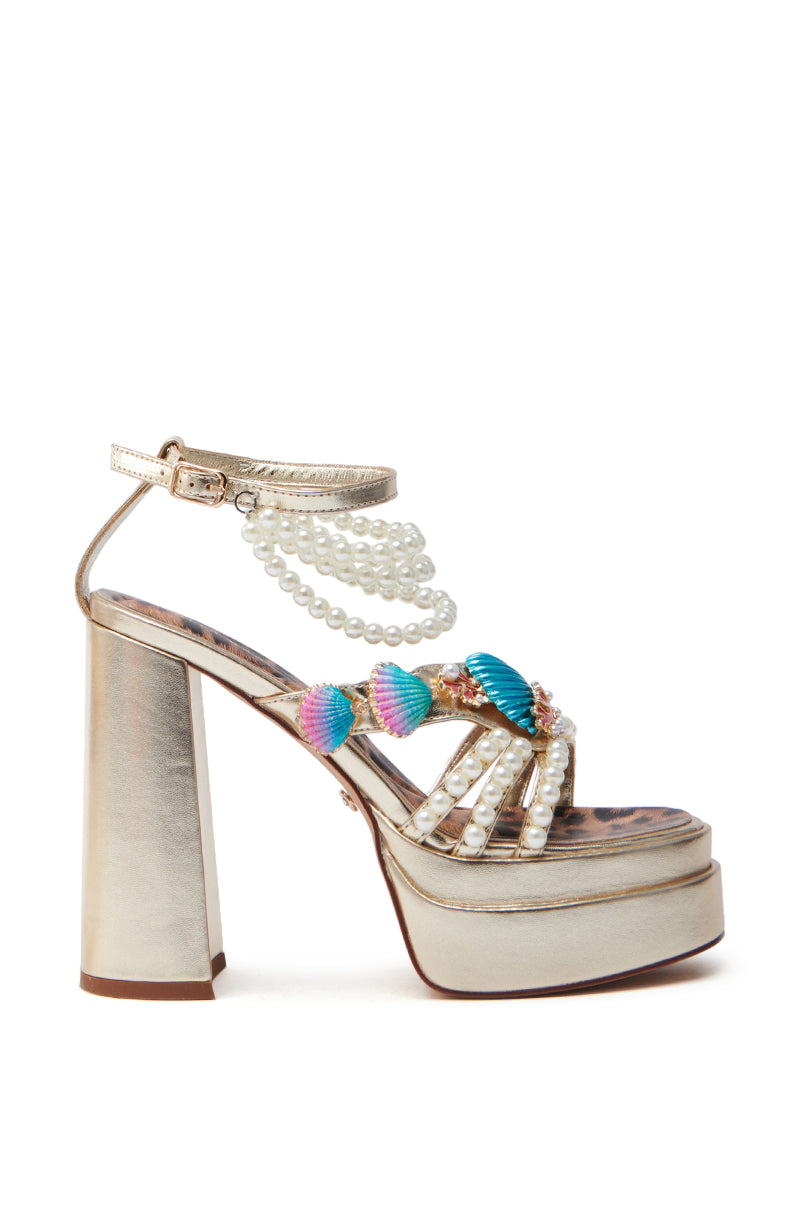 AZALEA WANG ARLETH GOLD SANDAL