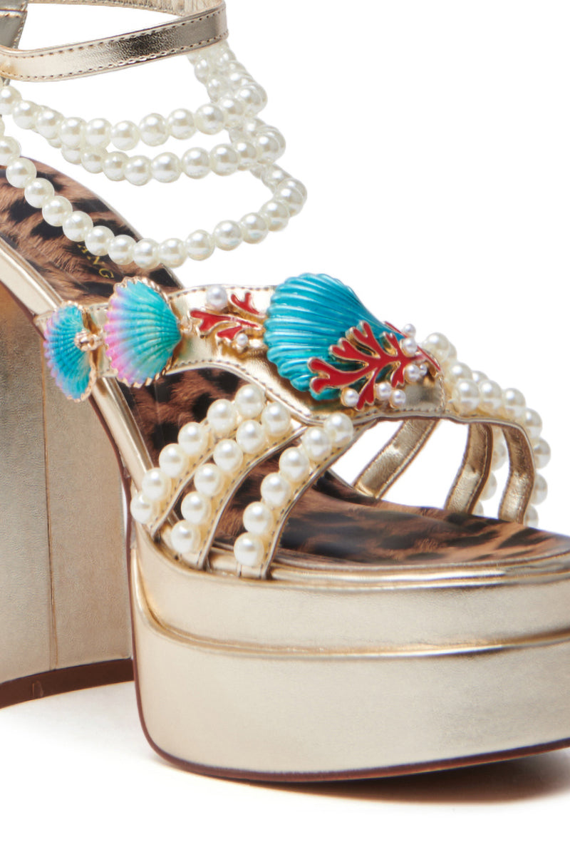 AZALEA WANG ARLETH GOLD SANDAL