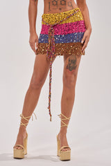FULL OF LIFE CROCHET MINI SKIRT