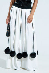 SHAKE YA POM POMS FUR BELT