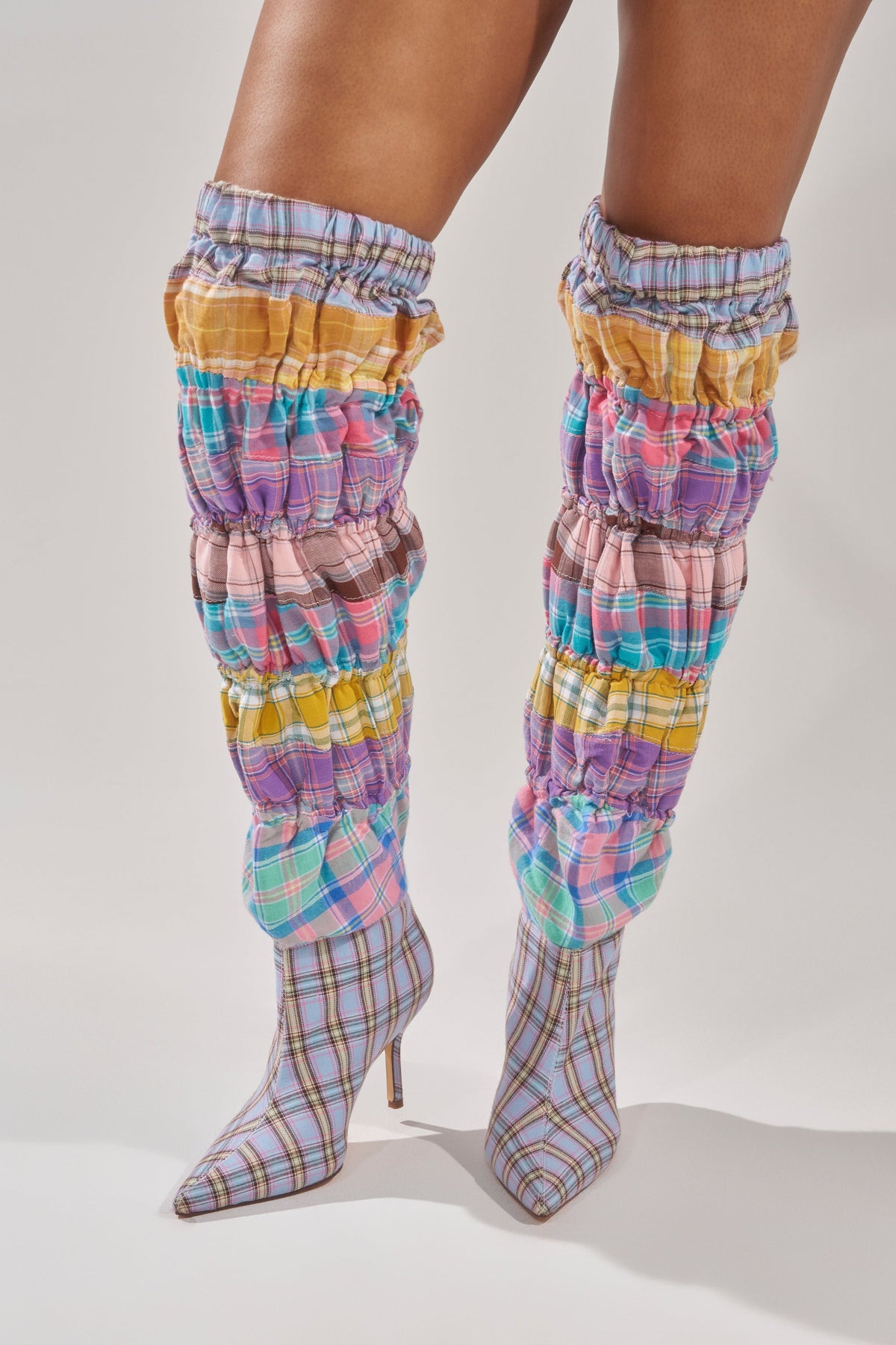 AZALEA WANG ELODIE PINK MULTI BOXER BOOT