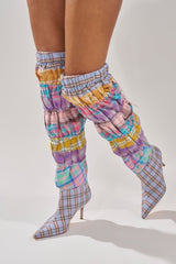 AZALEA WANG ELODIE PINK MULTI BOXER BOOT