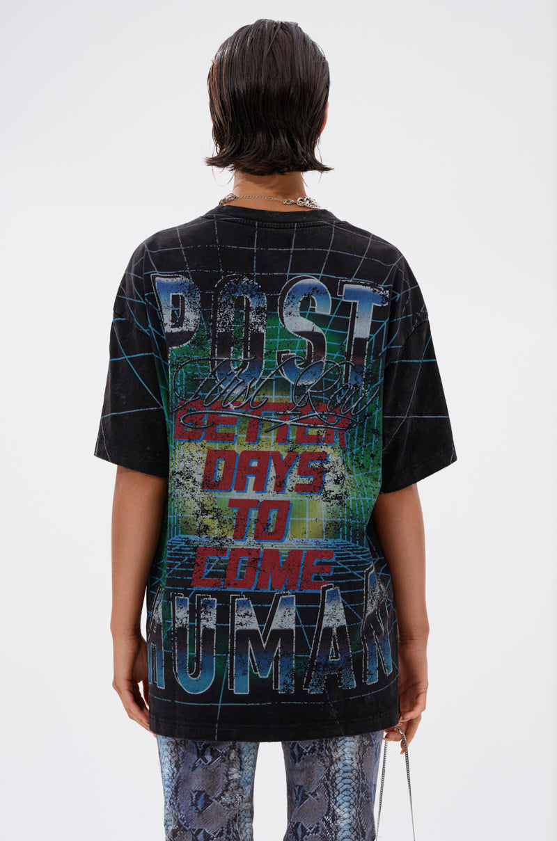 FIRST ROW METAVERSE OVERSIZED GRAPHIC TEE
