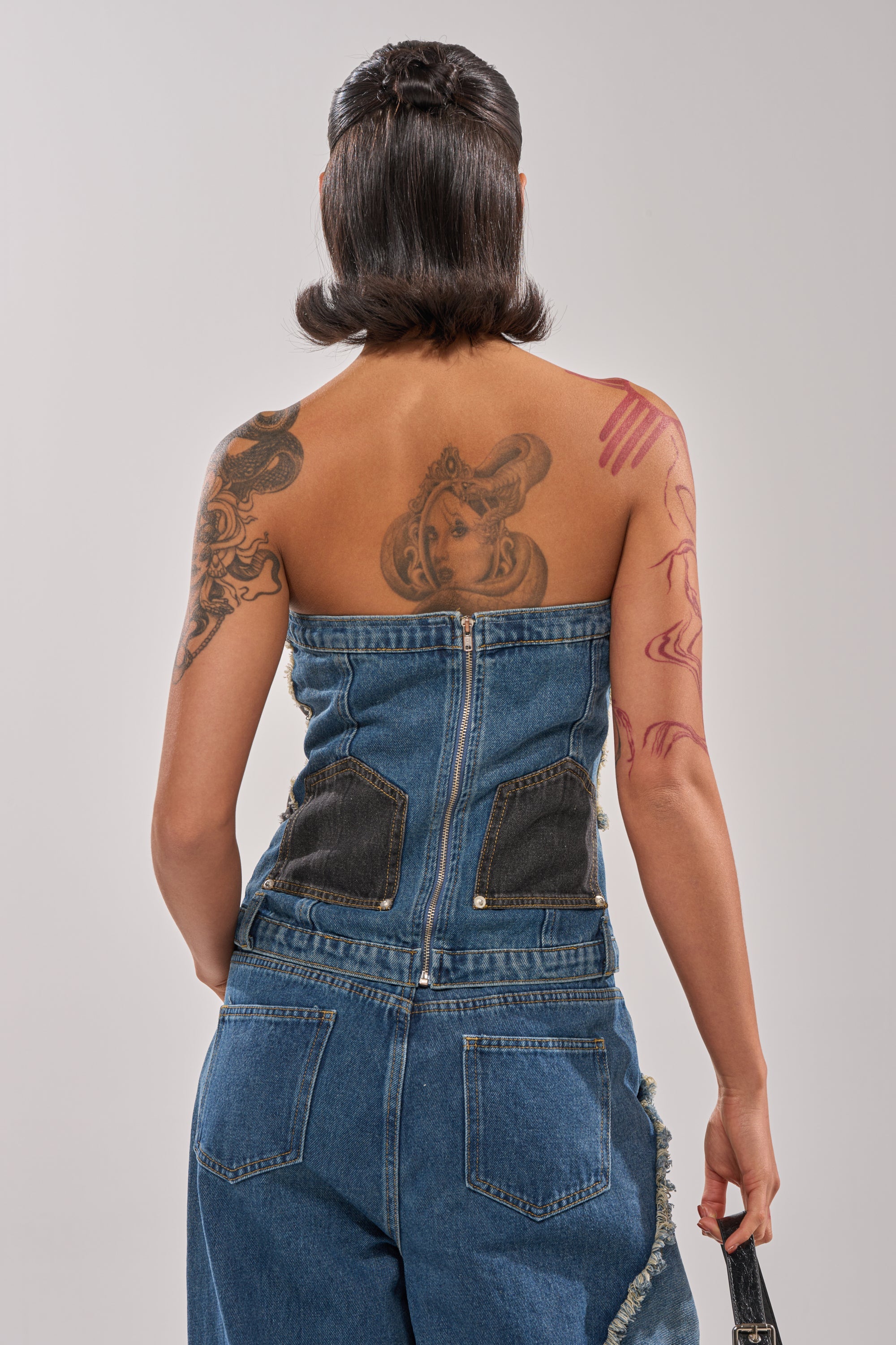 MIXED MATCH DENIM CORSET