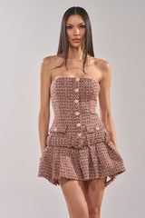 SWEET CAROLINE MINI TWEED DRESS