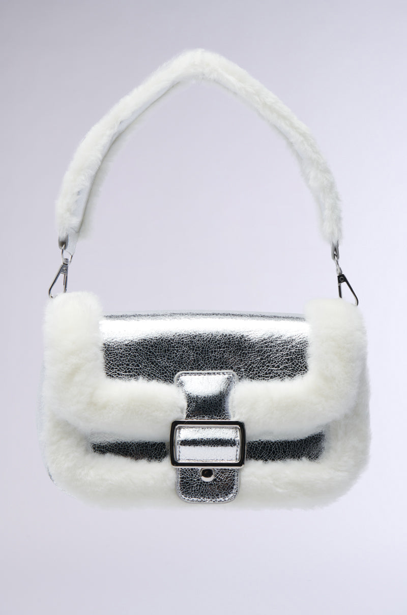 NEVER THE PICK ME FUR TRIM PURSE