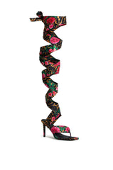 AZALEA WANG HOWLITE TIGER STUDDED STRAPPED SANDAL