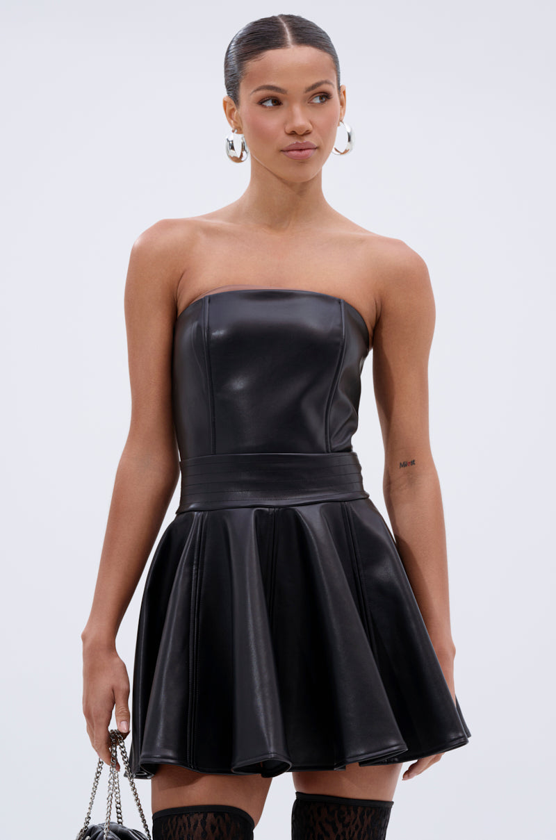 VAL PU MINI DRESS