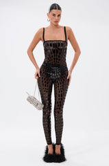 BLING BLOW MESH JUMPSUIT
