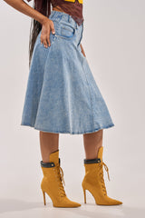 BRITNEY MIDI DENIM SKIRT