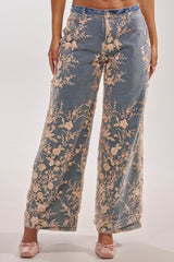 FLY AWAY WITH ME FLORAL DENIM