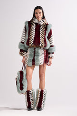 HAVE IT ALL PANELED FUR COAT