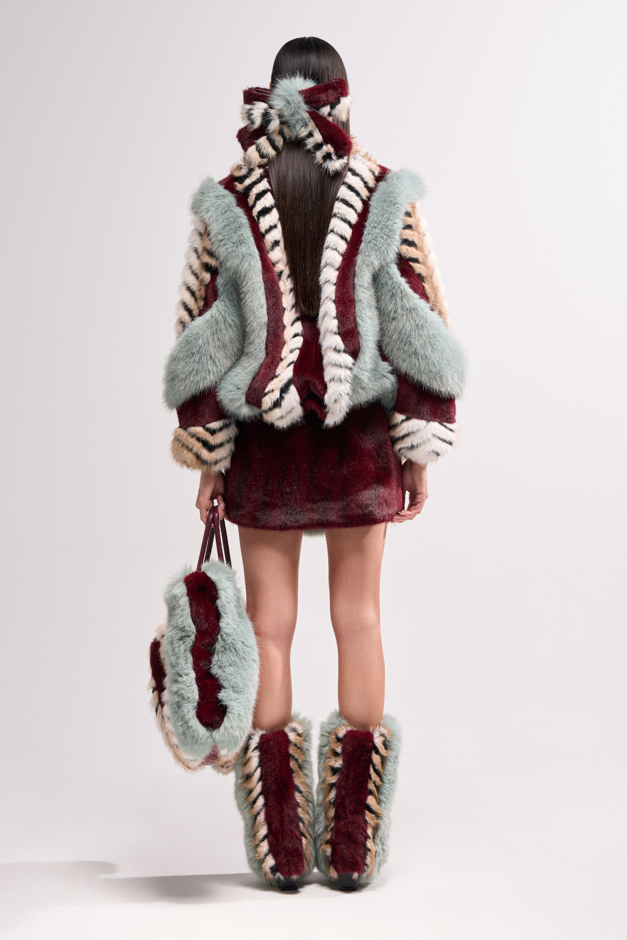 HAVE IT ALL PANELED FUR COAT