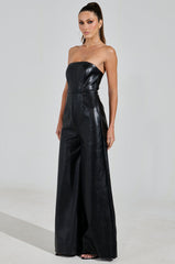 STYLE IT UP PU JUMPSUIT
