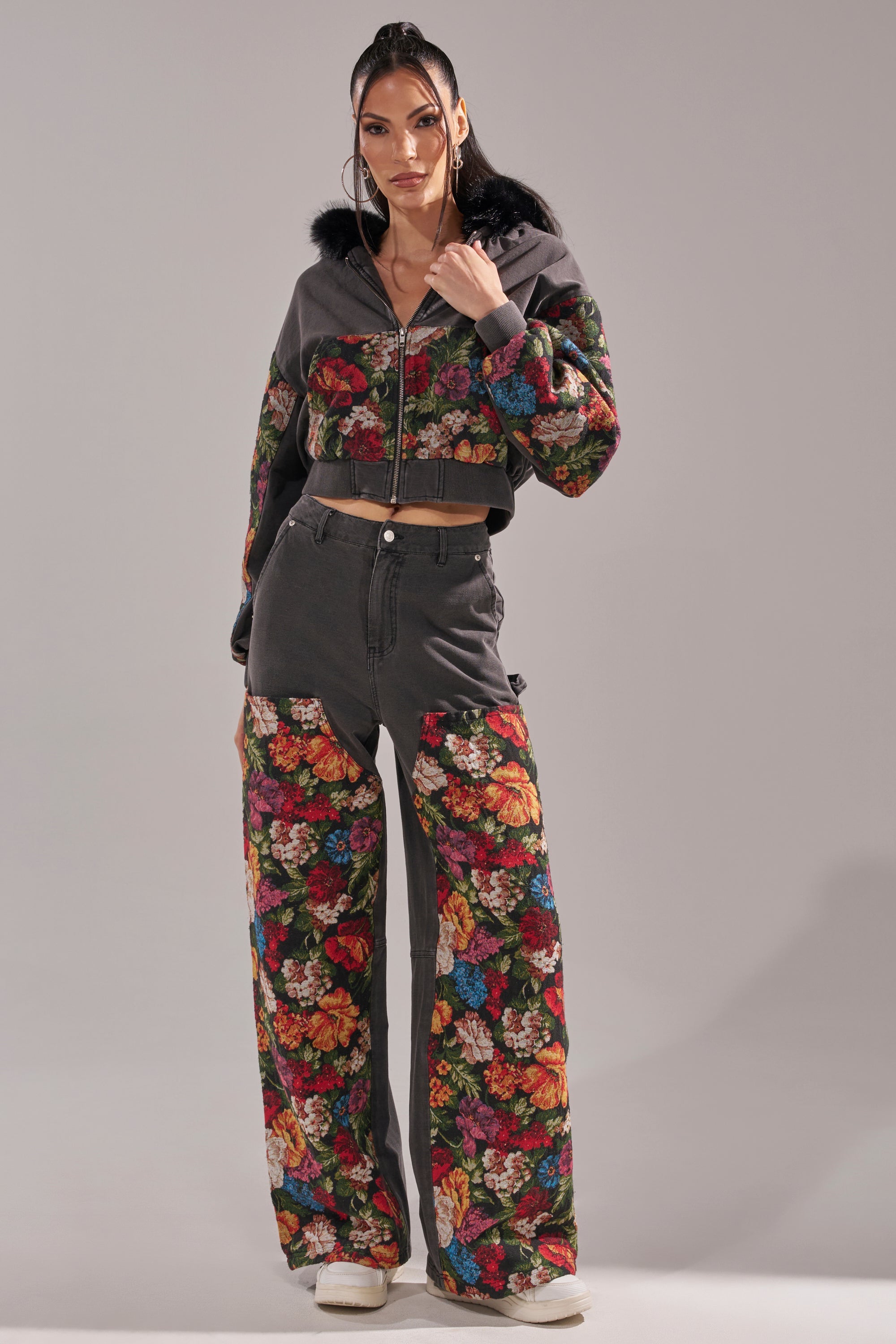 TRY ME FLORAL DENIM