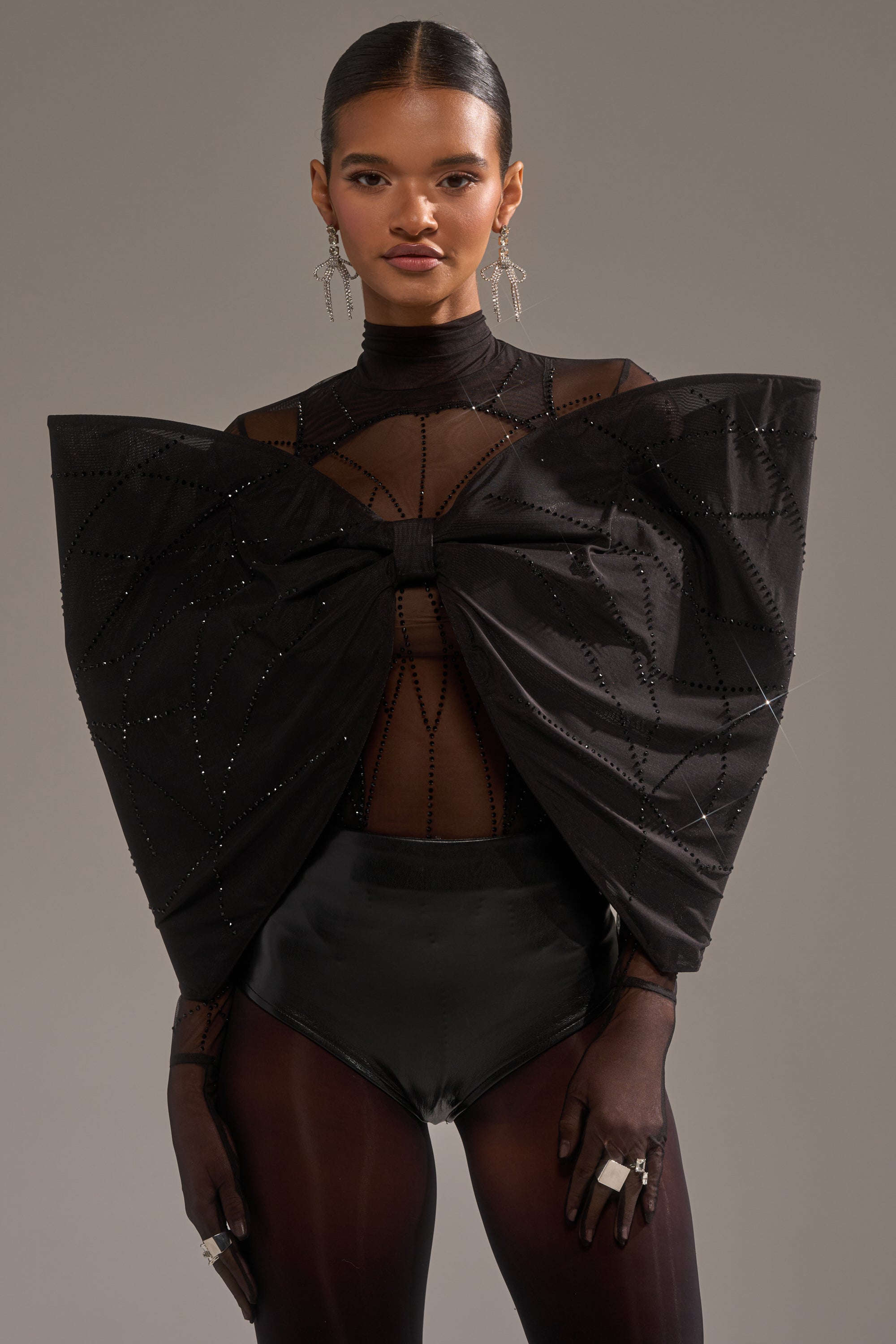 SPIDER GIRL MESH BODYSUIT