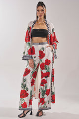 BELLADONNA PRINT PALAZZO PANTS IN WHITE MULTI