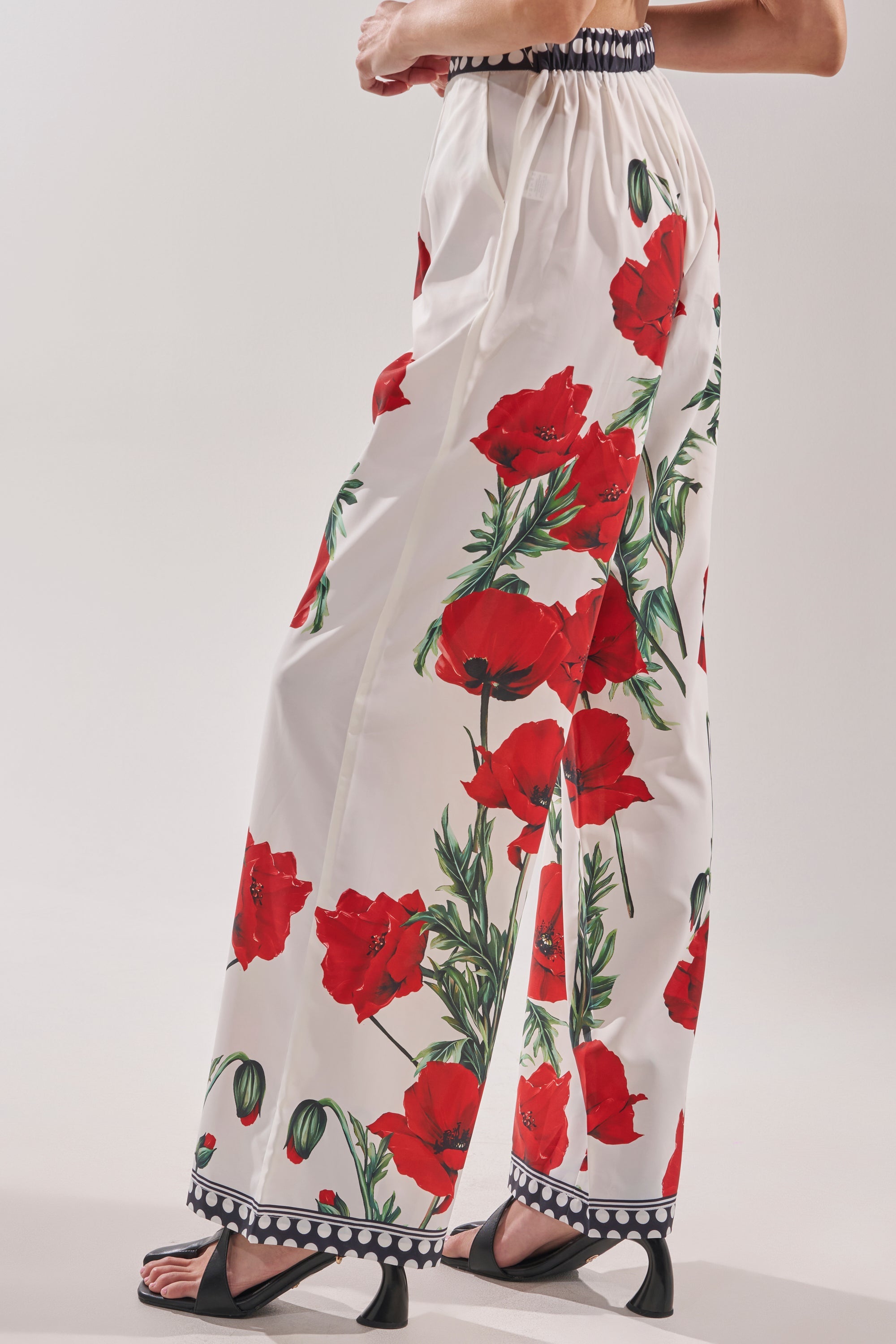 BELLADONNA PRINT PALAZZO PANTS IN WHITE MULTI