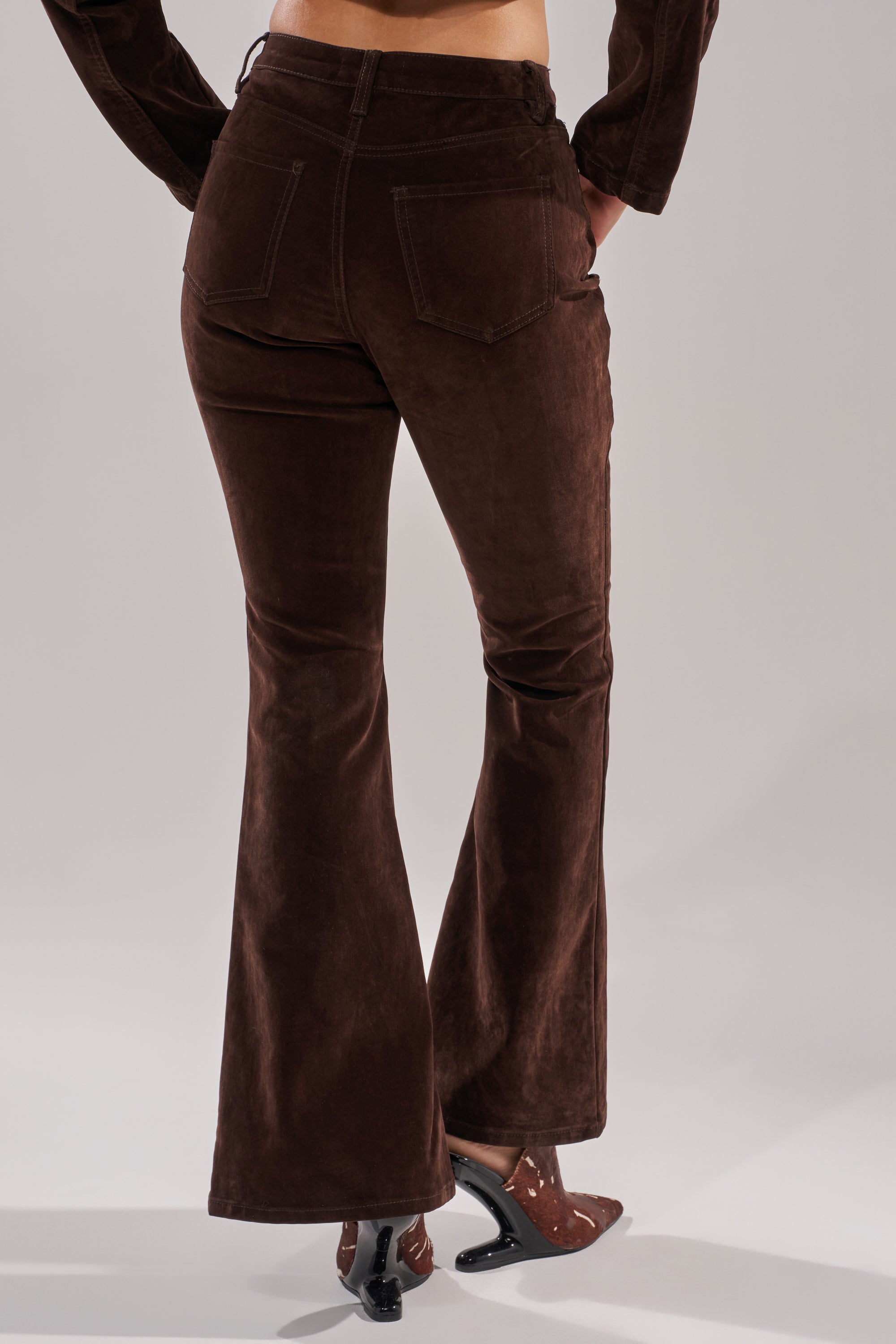 RAE VELVET DENIM FLARE PANT