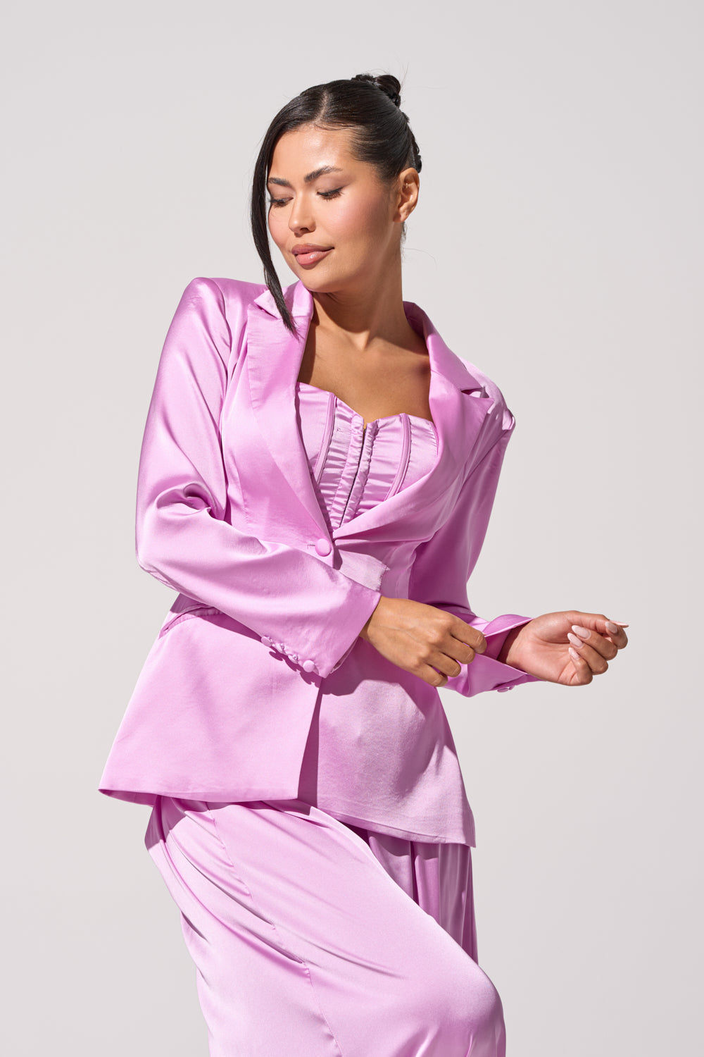 IN FULL BLOOM LIGHT PURPLE BLAZER