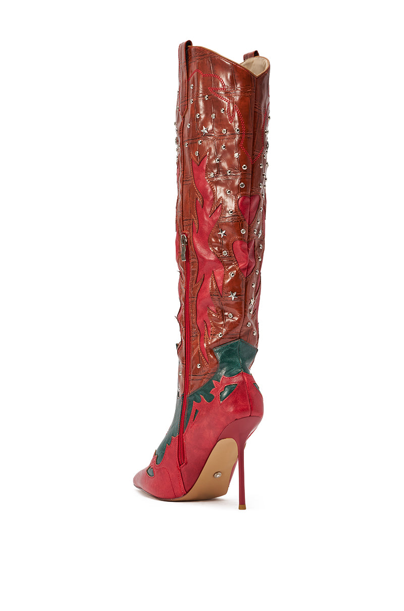 AZALEA WANG KALPANAS MULTI WESTERN STILETTO BOOT