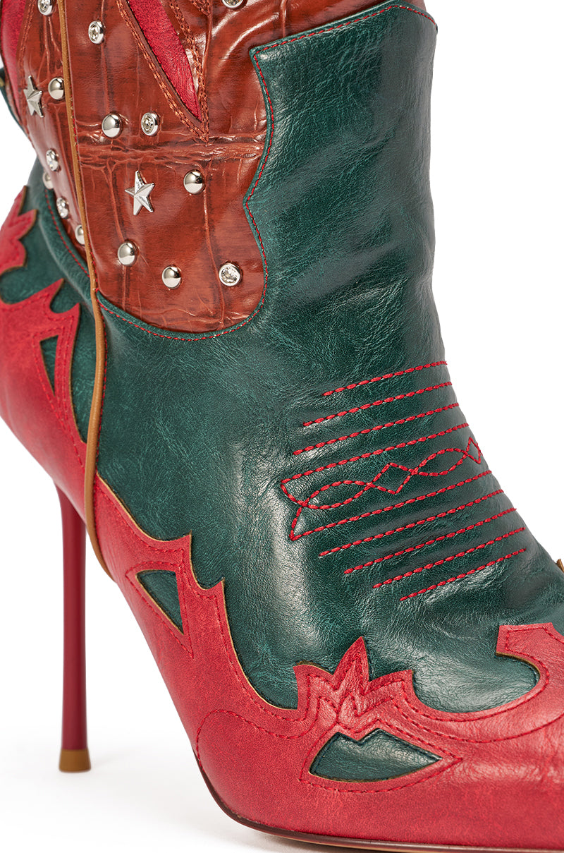 AZALEA WANG KALPANAS MULTI WESTERN STILETTO BOOT