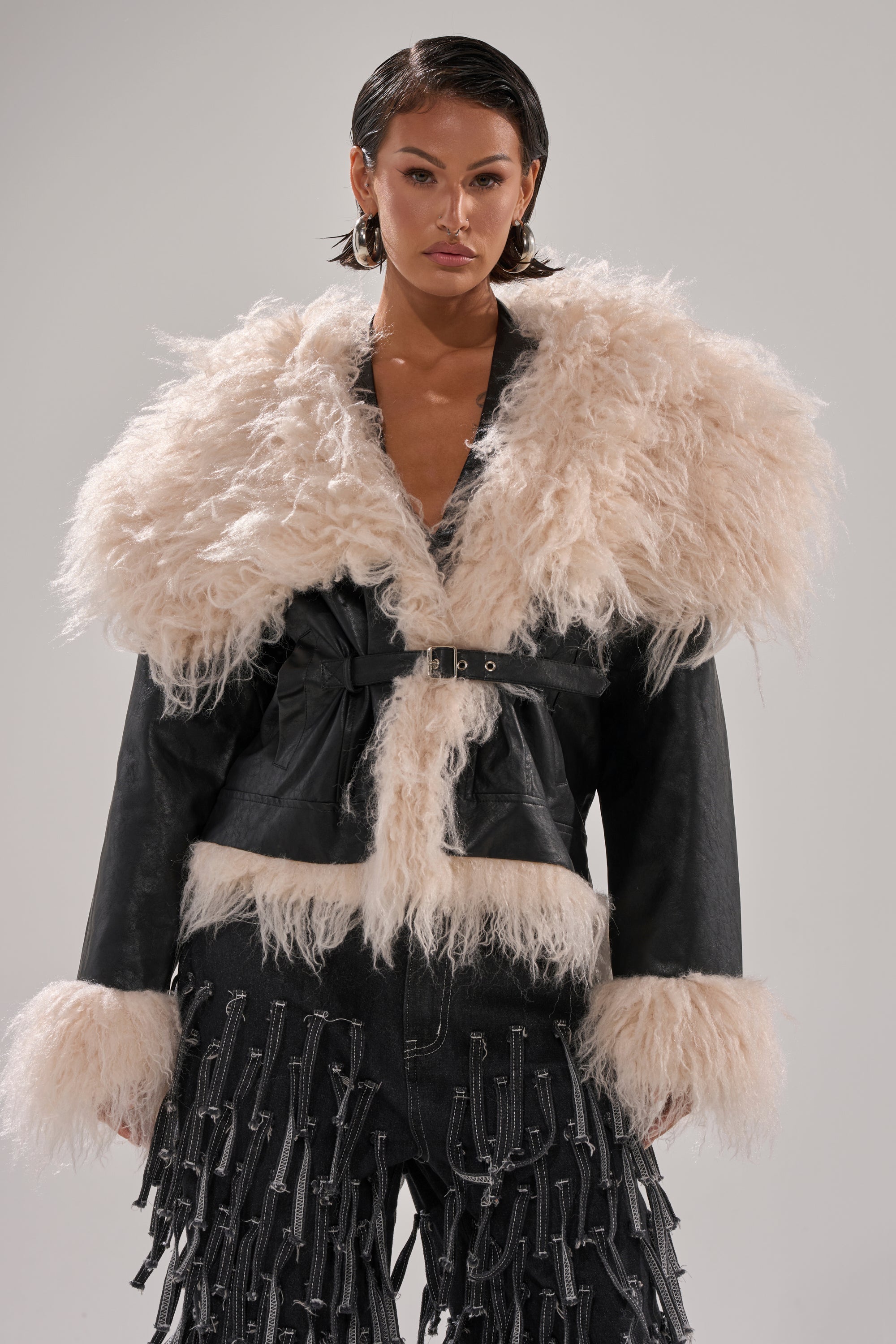 ROSIE FUR TRIM MOTO