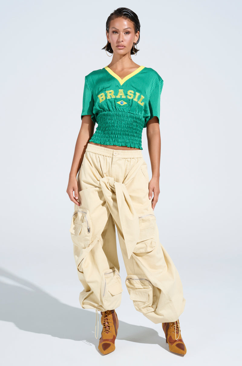 DO THE MOST TIE FRONT PANT