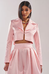 LILA SATIN BLAZER