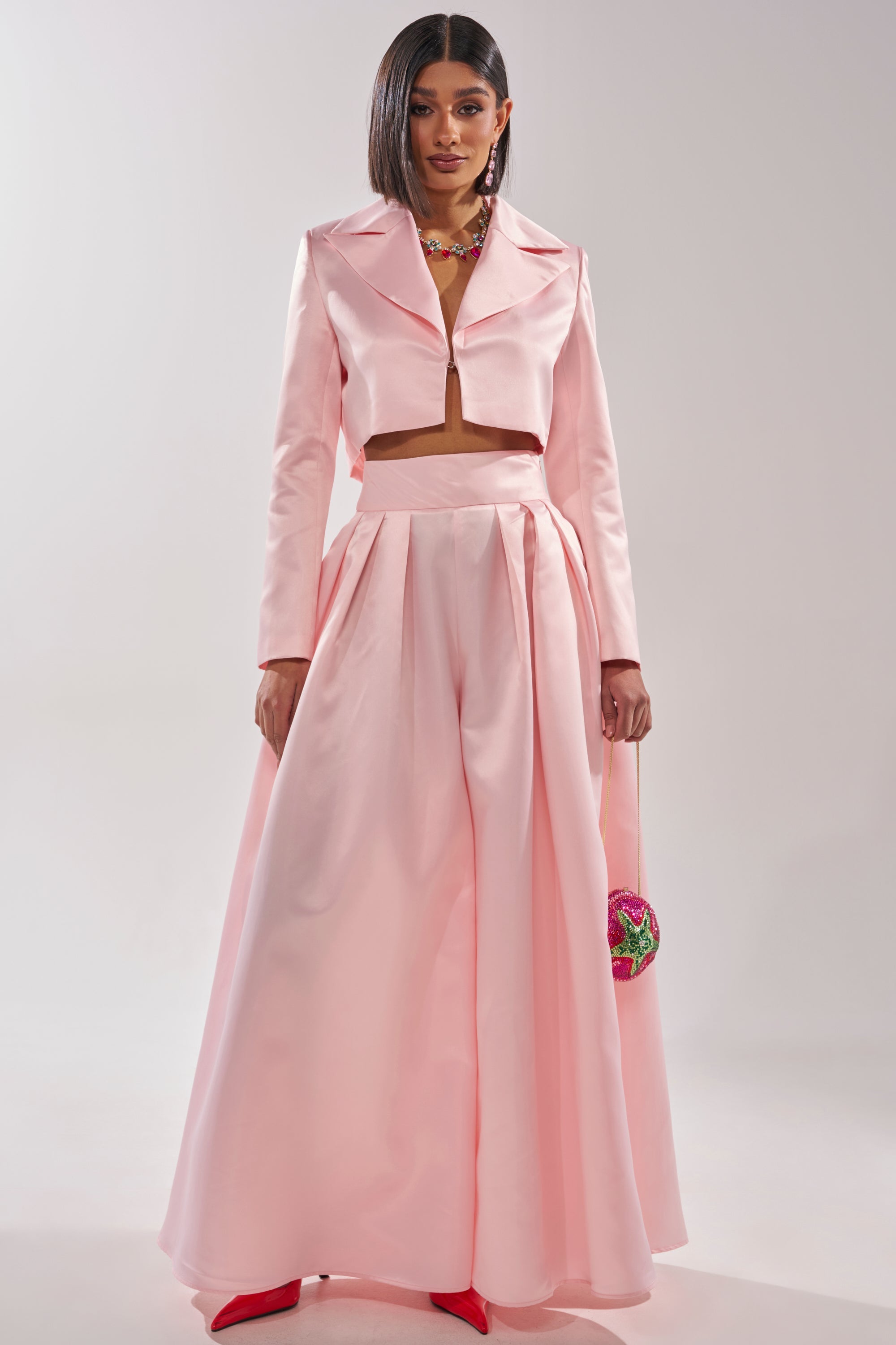 LILA SATIN BLAZER