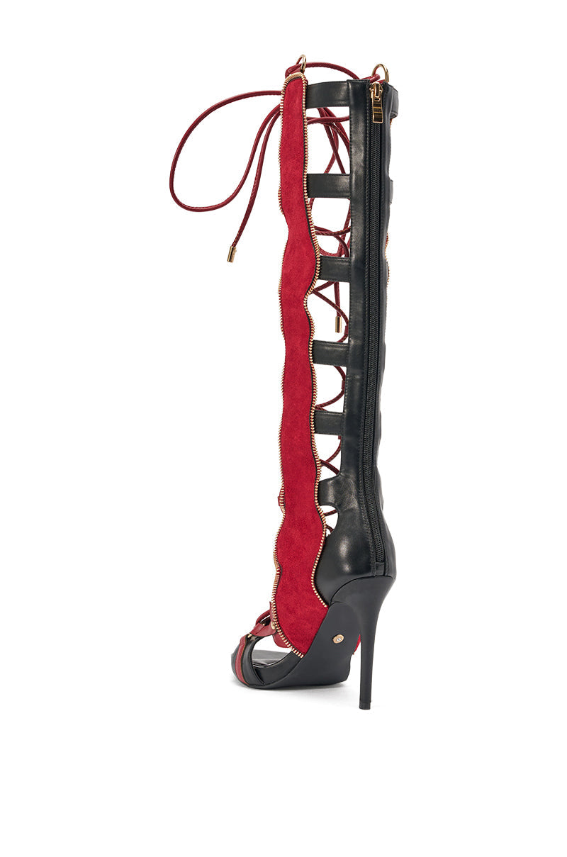 AZALEA WANG SHAI BLACK MULTI GLADIATOR SANDAL