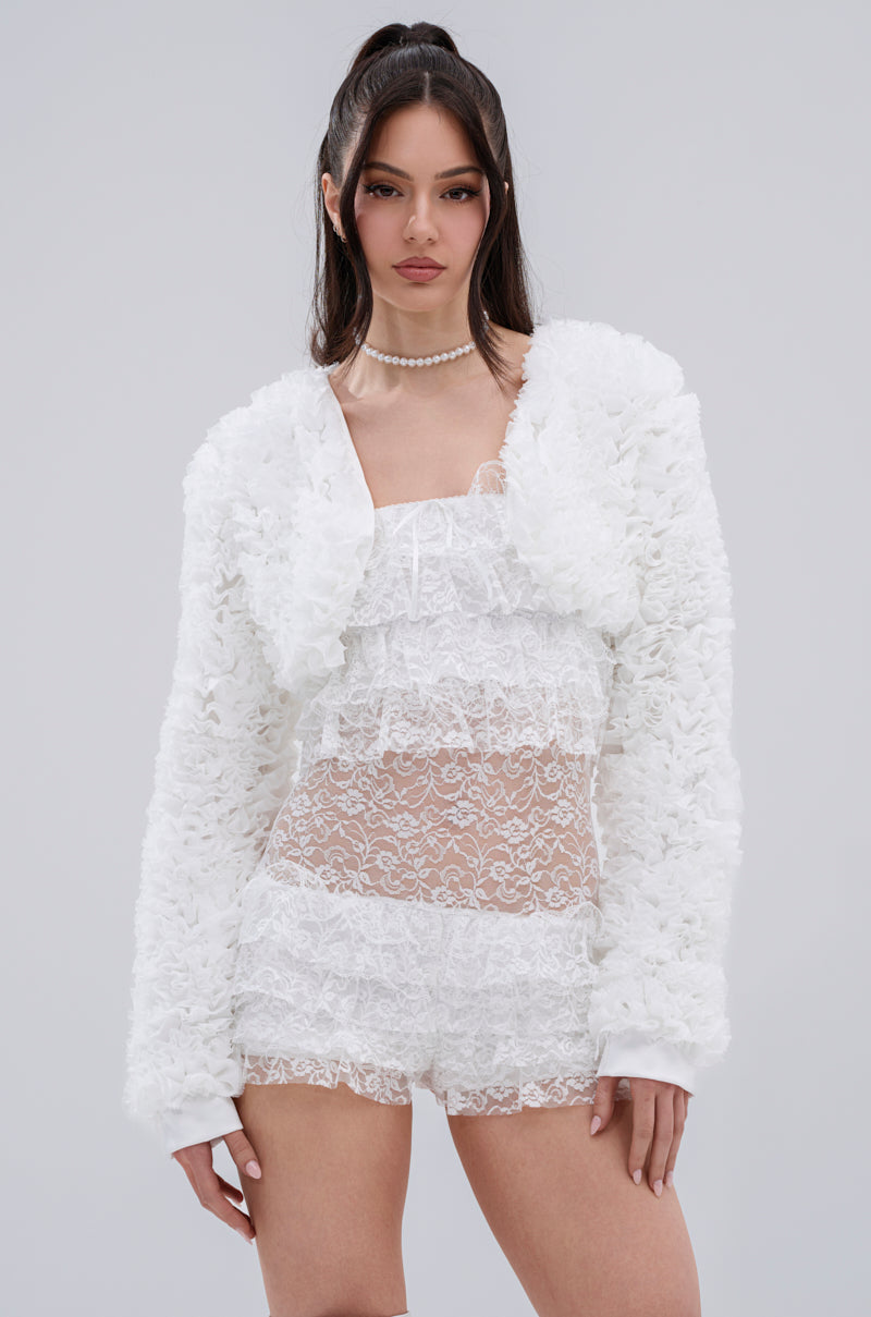 PLUME RUFFLE BOLERO