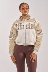 STILL THE ONE EMBROIDERED BOMBER